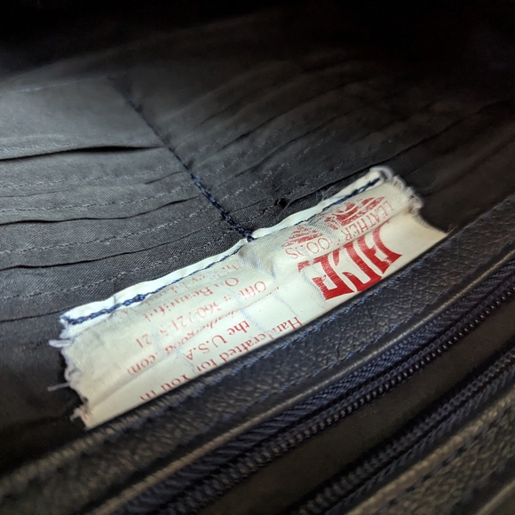 ACE Leather Goods Made in USA Hobo/Crossbody – Navy Leather Western - Picture 5 of 16